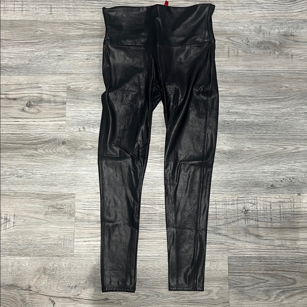 SPANX Shiny Black Leggings